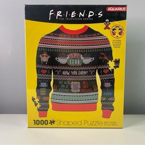 Friends Television Series Holiday Ugly Christmas Sweater Jigsaw Puzzle Brand New